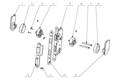 MG1811 Push Pull Mortise Lock