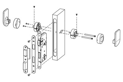 MG1811 Push Pull Mortise Lock