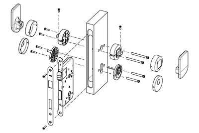 MG1813 Push Pull Mortise Lock