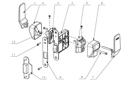 MG3811 Push Pull Mortise Lock
