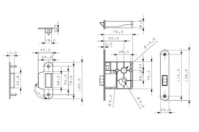 MG3813 Push Pull Mortise Lock