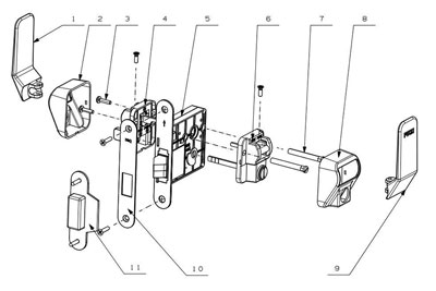 MG3813 Push Pull Mortise Lock