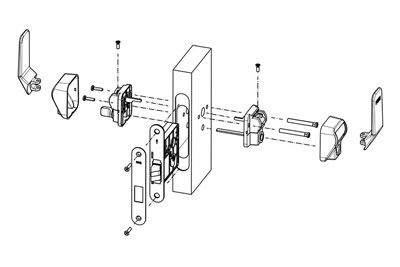 MG3813 Push Pull Mortise Lock
