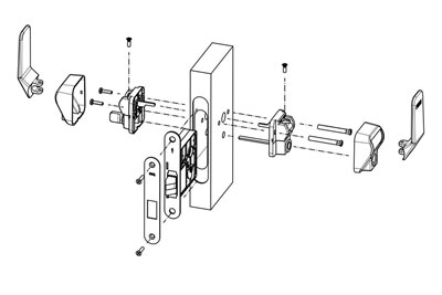 MG3814 Push Pull Mortise Lock