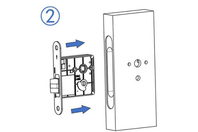 MG3814 Push Pull Mortise Lock