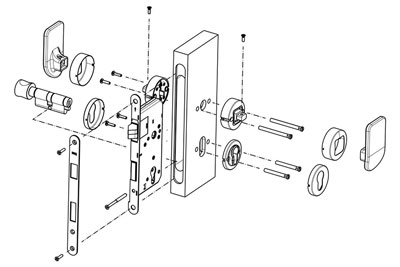 MG1814 Push Pull Mortise Lock