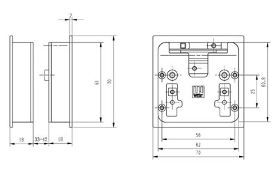 MG4811 Push Pull Mortise Lock
