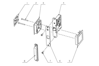MG4811 Push Pull Mortise Lock