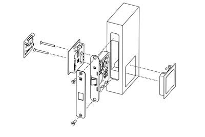 MG4811 Push Pull Mortise Lock