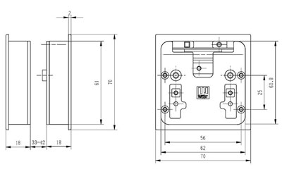 MG4812 Push Pull Mortise Lock