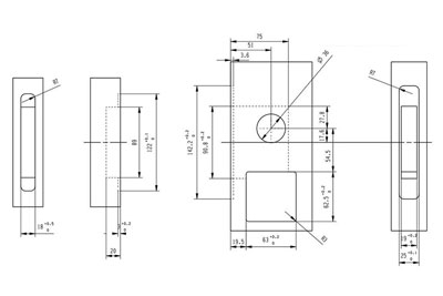 MG4812 Push Pull Mortise Lock