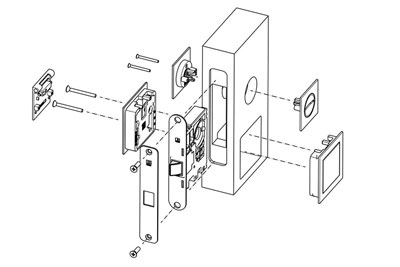 MG4812 Push Pull Mortise Lock