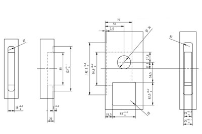 MG4813 Push Pull Mortise Lock
