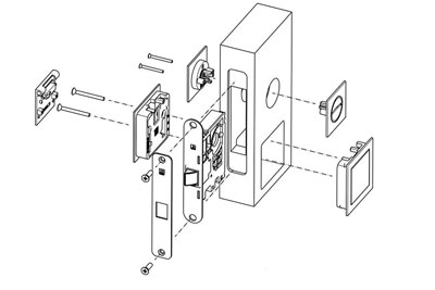 MG4813 Push Pull Mortise Lock