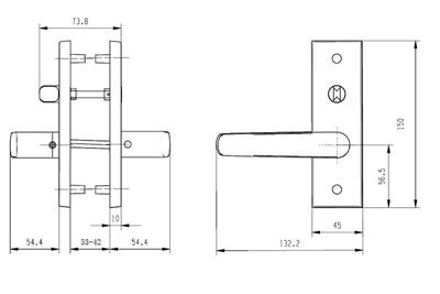 MPD1612 Mortise Lever Lock
