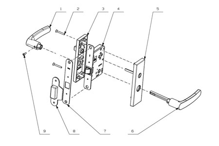 MPD1613 Mortise Lever Lock