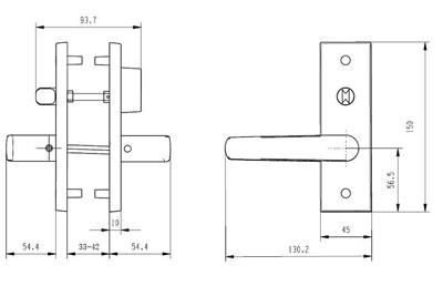 MPD1614 Mortise Lever Lock