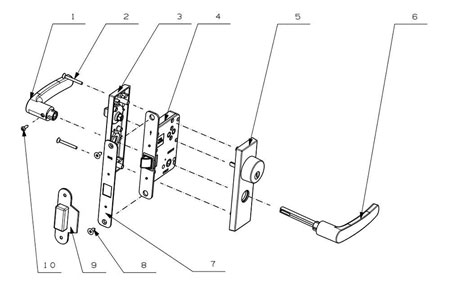 MPD1614 Mortise Lever Lock