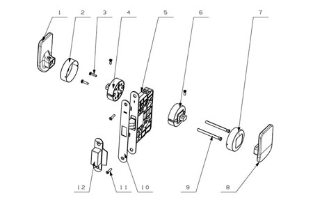 MG2811 Push Pull Mortise Lock