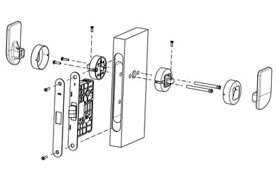 MG2811 Push Pull Mortise Lock