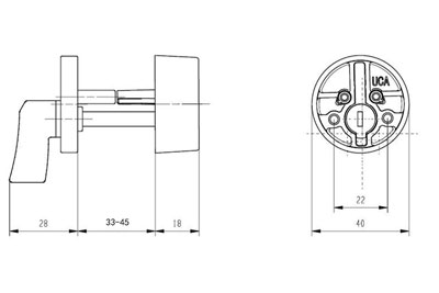 MPF1614 Door Handle Lock