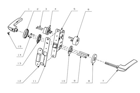 MPF1614 Door Handle Lock