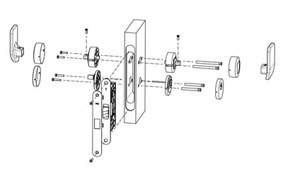 MG2812 Push Pull Mortise Lock
