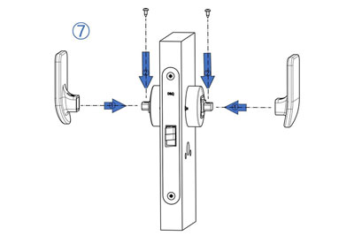 MG2813 Push Pull Mortise Lock