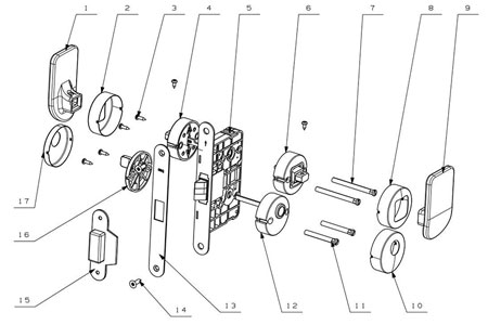MG2814 Push Pull Mortise Lock