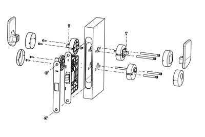 MG2814 Push Pull Mortise Lock