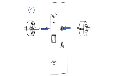 MG2814 Push Pull Mortise Lock