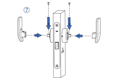 MG2814 Push Pull Mortise Lock