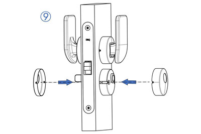 MG2814 Push Pull Mortise Lock