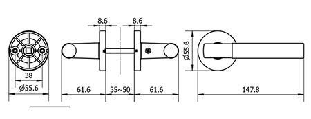 MG1613 Mortise Lever Lock