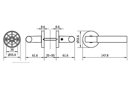MG1614 Mortise Lever Lock