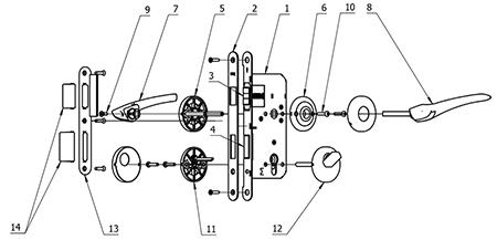MG1623 Mortise Lever Lock