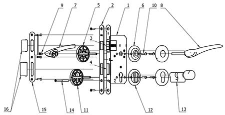MG1624 Mortise Lever Lock