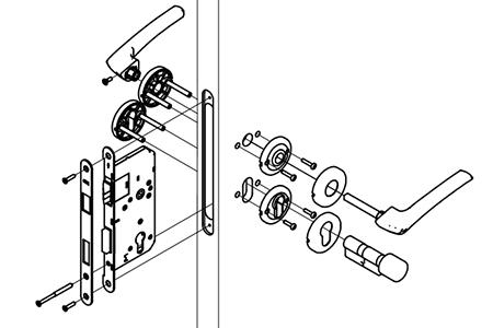 MG1624 Mortise Lever Lock