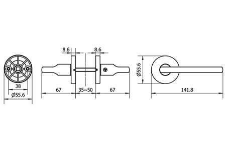 MG1633 Mortise Lever Lock