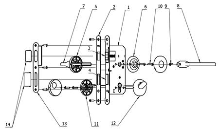 MG1633 Mortise Lever Lock