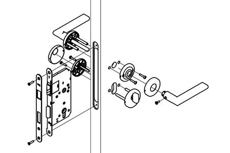 MG1633 Mortise Lever Lock